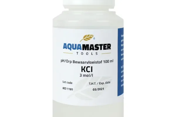 KCl förvaringsvätska från Aquamaster i 100 ml flaska