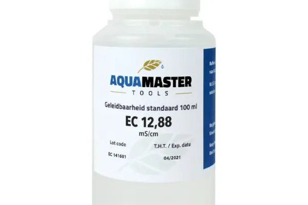 EC 12,88 kalibreringsvätska från Aquamaster i 100 ml flaska