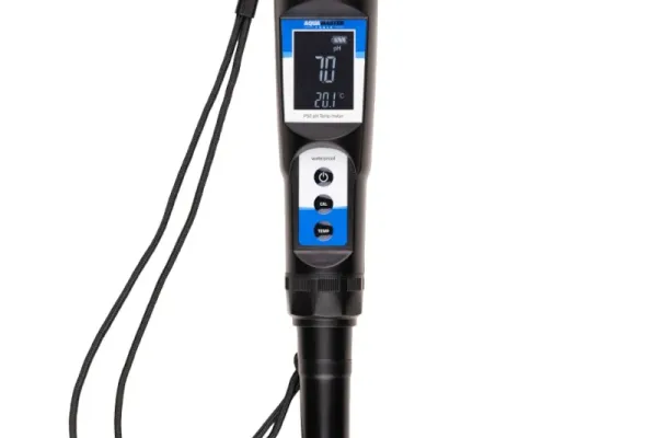 Framsidan av en Aquamaster P50 Pro2 pH- och temperaturmätare
